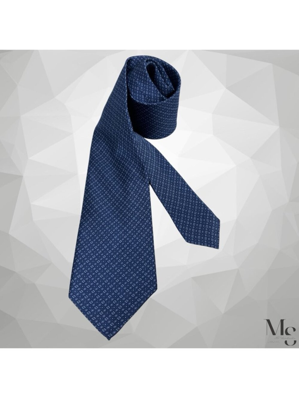 BRIONI Gray Geometric Luxury Men’s Silk Tie Hand Made In Italy 59”-3.25" EUC